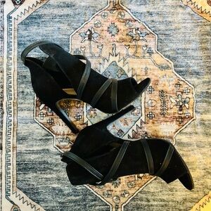 Elegant Black Strappy Heels